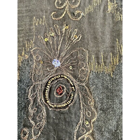 Chico's Embroidered Denim Button-Up Jacket size 1 - Picture 11 of 14